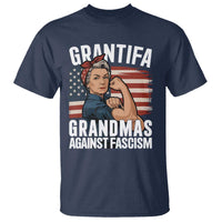 Patriotic Grantifa T Shirt Grandmas Against Fascism Protest American Flag - Wonder Print Shop
