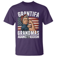 Patriotic Grantifa T Shirt Grandmas Against Fascism Protest American Flag - Wonder Print Shop