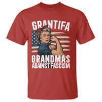 Patriotic Grantifa T Shirt Grandmas Against Fascism Protest American Flag - Wonder Print Shop