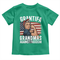 Patriotic Grantifa Toddler T Shirt Grandmas Against Fascism Protest American Flag - Wonder Print Shop