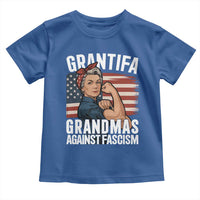 Patriotic Grantifa Toddler T Shirt Grandmas Against Fascism Protest American Flag - Wonder Print Shop