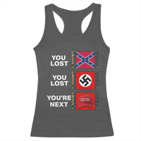 Resist Political Protest Racerback Tank Top History Anti Hate Extremism Authoritarianism - Wonder Print Shop