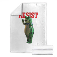 Funny Inflatable Portland Frog Resist Throw Blanket Freedom Protest - Wonder Print Shop