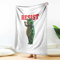 Funny Inflatable Portland Frog Resist Throw Blanket Freedom Protest - Wonder Print Shop