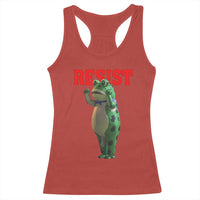 Funny Inflatable Portland Frog Resist Racerback Tank Top Freedom Protest - Wonder Print Shop