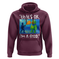 Funny Portland Frog Protest Hoodie Thats OK Im A Frog Pepper Spray - Wonder Print Shop