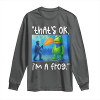 Funny Portland Frog Protest Long Sleeve Shirt Thats OK Im A Frog Pepper Spray - Wonder Print Shop