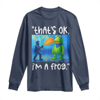 Funny Portland Frog Protest Long Sleeve Shirt Thats OK Im A Frog Pepper Spray - Wonder Print Shop