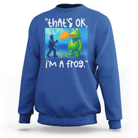 Funny Portland Frog Protest Sweatshirt Thats OK Im A Frog Pepper Spray - Wonder Print Shop