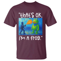 Funny Portland Frog Protest T Shirt Thats OK Im A Frog Pepper Spray - Wonder Print Shop