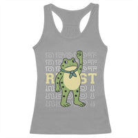 Resist Raised Fist Frog Racerback Tank Top Portland Protest Freedom Fighter - Wonder Print Shop