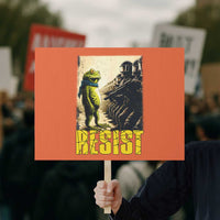 Resist Frog Protest Sign Stand Against Free Portland Protest - Wonder Print Shop