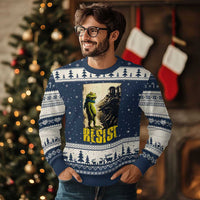 Resist Frog Ugly Christmas Sweater Stand Against Free Portland Protest - Wonder Print Shop