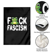 Funny Frog Fck Fascism Garden Flag Resist Protest Human Rights - Wonder Print Shop