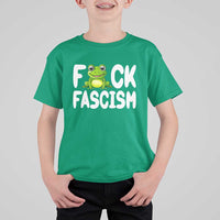 Funny Frog Fck Fascism T Shirt For Kid Resist Protest Human Rights - Wonder Print Shop