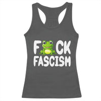 Funny Frog Fck Fascism Racerback Tank Top Resist Protest Human Rights - Wonder Print Shop