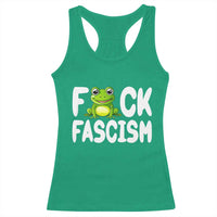 Funny Frog Fck Fascism Racerback Tank Top Resist Protest Human Rights - Wonder Print Shop