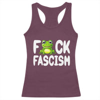 Funny Frog Fck Fascism Racerback Tank Top Resist Protest Human Rights - Wonder Print Shop