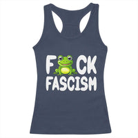 Funny Frog Fck Fascism Racerback Tank Top Resist Protest Human Rights - Wonder Print Shop