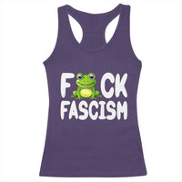 Funny Frog Fck Fascism Racerback Tank Top Resist Protest Human Rights - Wonder Print Shop