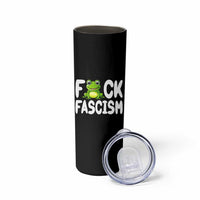 Funny Frog Fck Fascism Skinny Tumbler Resist Protest Human Rights - Wonder Print Shop