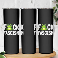 Funny Frog Fck Fascism Skinny Tumbler Resist Protest Human Rights - Wonder Print Shop