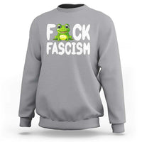Funny Frog Fck Fascism Sweatshirt Resist Protest Human Rights - Wonder Print Shop