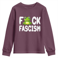 Funny Frog Fck Fascism Youth Sweatshirt Resist Protest Human Rights - Wonder Print Shop