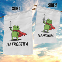 Funny Huzzah Frog Garden Flag Im Frogtifa Knight Resist Protest - Wonder Print Shop