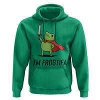 Funny Huzzah Frog Hoodie Im Frogtifa Knight Resist Protest - Wonder Print Shop
