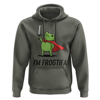 Funny Huzzah Frog Hoodie Im Frogtifa Knight Resist Protest - Wonder Print Shop