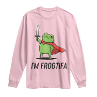 Funny Huzzah Frog Long Sleeve Shirt Im Frogtifa Knight Resist Protest - Wonder Print Shop