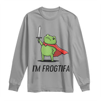 Funny Huzzah Frog Long Sleeve Shirt Im Frogtifa Knight Resist Protest - Wonder Print Shop