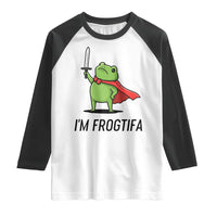 Funny Huzzah Frog Raglan Shirt Im Frogtifa Knight Resist Protest - Wonder Print Shop