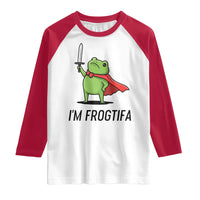 Funny Huzzah Frog Raglan Shirt Im Frogtifa Knight Resist Protest - Wonder Print Shop