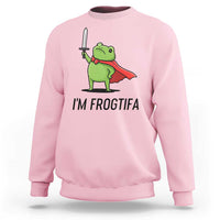 Funny Huzzah Frog Sweatshirt Im Frogtifa Knight Resist Protest - Wonder Print Shop