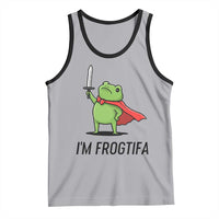 Funny Huzzah Frog Tank Top Im Frogtifa Knight Resist Protest - Wonder Print Shop