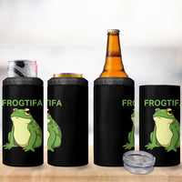 Funny Frogtifa 4 in 1 Can Cooler Tumbler Resist Frog Protest Against Fascism - Wonder Print Shop