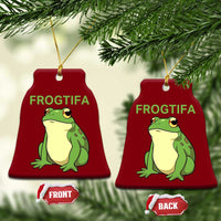 Funny Frogtifa Ceramic Ornament Resist Frog Protest Against Fascism - Wonder Print Shop