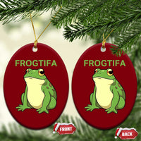 Funny Frogtifa Ceramic Ornament Resist Frog Protest Against Fascism - Wonder Print Shop
