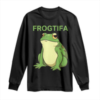 Funny Frogtifa Long Sleeve Shirt Resist Frog Protest Against Fascism - Wonder Print Shop
