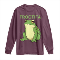 Funny Frogtifa Long Sleeve Shirt Resist Frog Protest Against Fascism - Wonder Print Shop