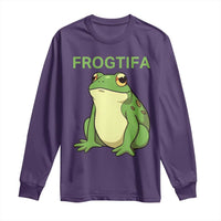 Funny Frogtifa Long Sleeve Shirt Resist Frog Protest Against Fascism - Wonder Print Shop