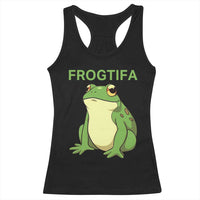 Funny Frogtifa Racerback Tank Top Resist Frog Protest Against Fascism - Wonder Print Shop