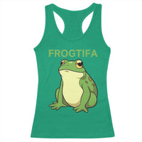 Funny Frogtifa Racerback Tank Top Resist Frog Protest Against Fascism - Wonder Print Shop