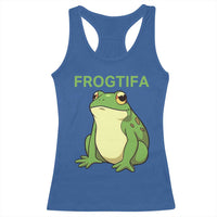 Funny Frogtifa Racerback Tank Top Resist Frog Protest Against Fascism - Wonder Print Shop