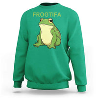 Funny Frogtifa Sweatshirt Resist Frog Protest Against Fascism - Wonder Print Shop