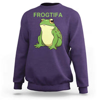 Funny Frogtifa Sweatshirt Resist Frog Protest Against Fascism - Wonder Print Shop