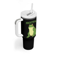 Funny Frogtifa Tumbler With Handle Resist Frog Protest Against Fascism - Wonder Print Shop