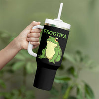 Funny Frogtifa Tumbler With Handle Resist Frog Protest Against Fascism - Wonder Print Shop